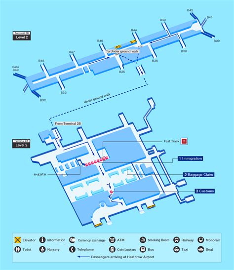 t5 heathrow terminal map.